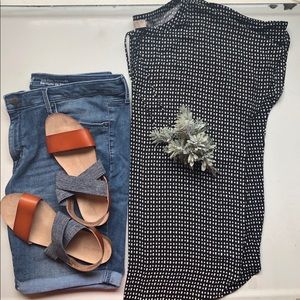 Loft mixed media blouse